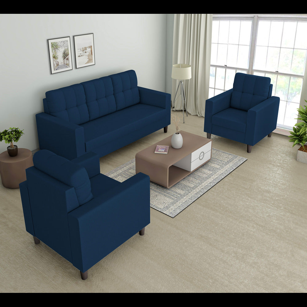 Darcy 3+1+1 5 Seater Sofa Set (Blue)