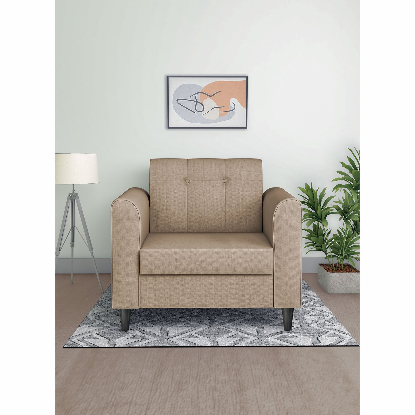 Adorn India Rio Elegant 1 Seater Sofa