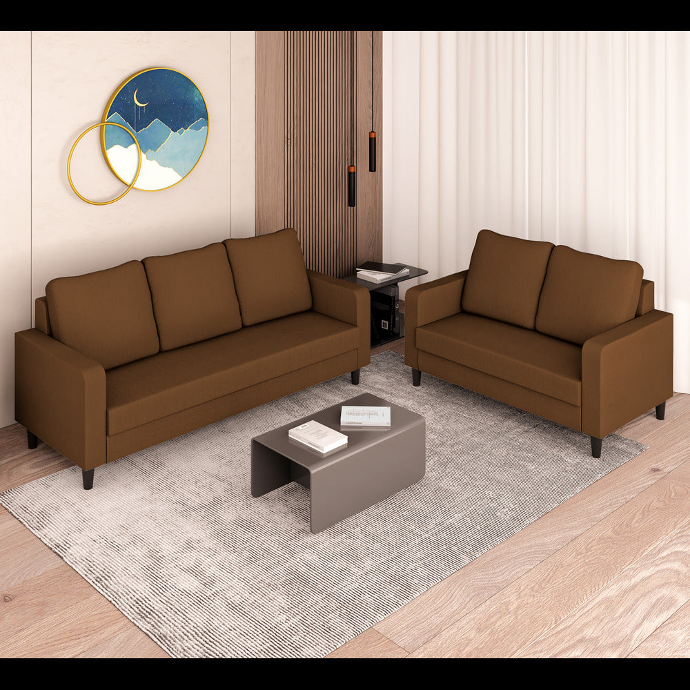 Chandler Decent 3+2 5 Seater Sofa Set (Brown)