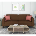 Adorn India Harlem 3 Seater Sofa (Brown)(3 Year Warranty)