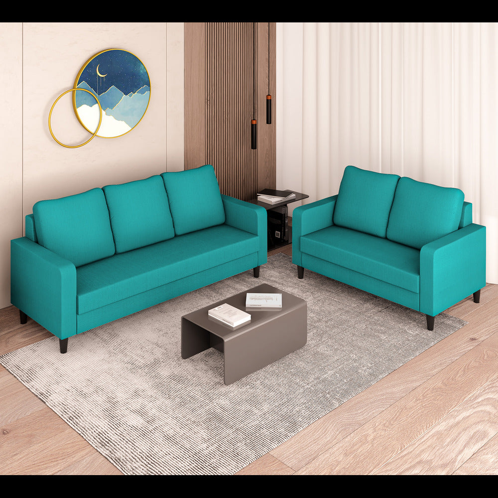 Chandler Decent 3+2 5 Seater Sofa Set (Aqua Blue)