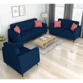 Adorn India Harlem 6 Seater 3+2+1 Fabric Sofa Set (Blue) (3 Year Warranty)