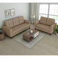 Adorn India Darcy 3+2 5 Seater Sofa Set (Beige) (3 Year Warranty)