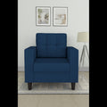Adorn India Darcy 1 Seater Sofa (Blue) (3 Year Warranty)