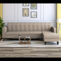 Rio Elegant L Shape 6 Seater Sofa Set (RHS) (Beige)