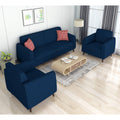 Adorn India Harlem 5 Seater 3-1-1 Sofa Set (Blue)(3 Year Warranty)