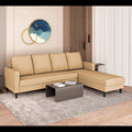 Chandler Plain L Shape 6 Seater Sofa Set RHS (Beige)