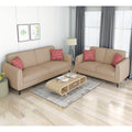 Adorn India Harlem 3+2 5 Seater Sofa Set (Beige) (3 Year Warranty)
