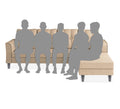Adorn India Maddox Tufted L Shape 6 Seater Sofa Set RHS (Beige) (3 Year Warranty)