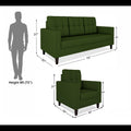 Darcy 3+1+1 5 Seater Sofa Set (Green)