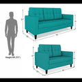 Darcy 3+2 5 Seater Sofa Set (Aqua Blue)