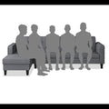 Rio Elegant L Shape 6 Seater Sofa Set (Lhs) (Grey)