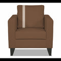 Adorn India Chandler Plus 1 Seater Sofa (Brown) (3 Year Warranty)