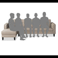 Rio Elegant L Shape 6 Seater Sofa Set (Lhs) (Beige)