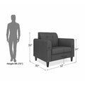 Adorn India Rio Elegant 1 Seater Sofa (3 Year Warranty)