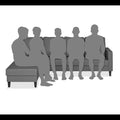 Chandler Plain L Shape 6 Seater Sofa Set Lhs (Grey)
