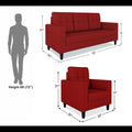 Darcy 3+1+1 5 Seater Sofa Set (Red)