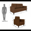 Darcy 3+1+1 5 Seater Sofa Set (Brown)