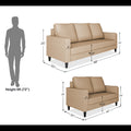 Chandler Decent 3+2 5 Seater Sofa Set (Beige)