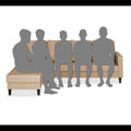 Chandler Plain L Shape 6 Seater Sofa Set Lhs (Beige)