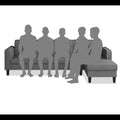Rio Elegant L Shape 6 Seater Sofa Set (RHS) (Grey)