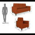 Darcy 3+1+1 5 Seater Sofa Set (Rust)