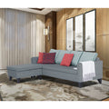 Abington Stripes L Shape 5 Seater Sofa Set LHS (Beige)