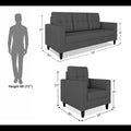 Darcy 3+1+1 5 Seater Sofa Set (Grey)