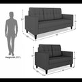 Darcy 3+2 5 Seater Sofa Set (Grey)
