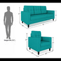Darcy 3+1+1 5 Seater Sofa Set (Aqua Blue)