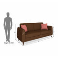 Adorn India Harlem 3 Seater Sofa (Brown)(3 Year Warranty)