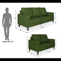 Chandler Decent 3+2 5 Seater Sofa Set (Green)