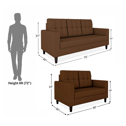 Adorn India Darcy 3-2 Five Seater Sofa Set