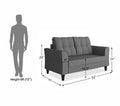 Adorn India Maddox Tufted 2 Seater Sofa (Grey) (3 Year Warranty)
