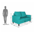 Adorn India Chandler Decent 2 Seater Sofa (Aqua Blue) (3 Year Warranty)