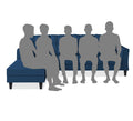 Adorn India Maddox Tufted L Shape 6 Seater Sofa Set Lhs (Blue) (3 Year Warranty)