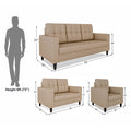 Adorn India Darcy 3+2+1 6 Seater Sofa Set  (3 Year Warranty)
