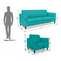 Wood Rio Elegant 3+1+1 5 Seater Sofa Set