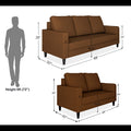 Chandler Decent 3+2 5 Seater Sofa Set (Brown)