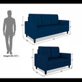 Darcy 3+2 5 Seater Sofa Set (Blue)