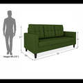 Adorn India Darcy 3 Seater Sofa (Green) (3 Year Warranty)