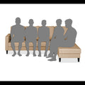 Chandler Plain L Shape 6 Seater Sofa Set RHS (Beige)