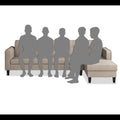 Rio Elegant L Shape 6 Seater Sofa Set (RHS) (Beige)