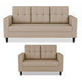 Adorn India Darcy 3+2 5 Seater Sofa Set (Beige) (3 Year Warranty)
