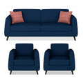 Adorn India Harlem 5 Seater 3-1-1 Sofa Set (Blue)(3 Year Warranty)
