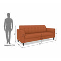 Adorn India Rio Elegant 3 Seater Sofa (Rust) (3 Year Warranty)
