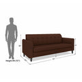 Adorn India Rio Elegant 3 Seater Sofa (Brown) (3 Year Warranty)