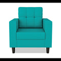 Adorn India Darcy 1 Seater Sofa (Aqua Blue) (3 Year Warranty)