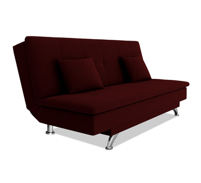 Adorn India New Aspen 3 Seater Sofa Cum Bed 4X6 (Maroon)