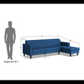 Rio Elegant L Shape 6 Seater Sofa Set (RHS) (Blue)
